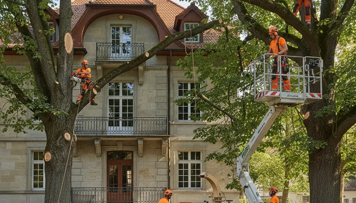 Tree service crew in Aurora, IL providing professional tree care and removal services